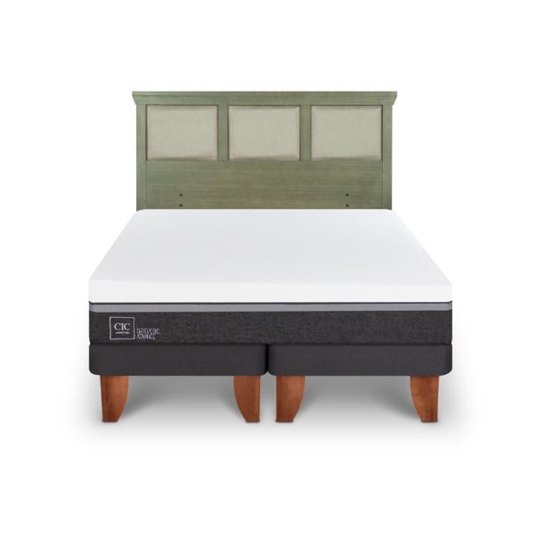 Cama Europea Europea Ortopedic Advance 2P Bd Respaldo Torino 2 Plaza Base Dividida