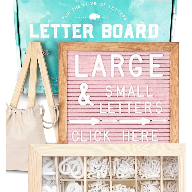 Tablero de letras de fieltro de 10 x 10 + 2 juegos de letras precortadas + soporte + bandeja de madera mejorada. Tablero de letras, tableros de letras, tablero de letras, tablero de palabras, tablero