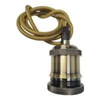 Leon Import - Soquete E27 Bronce Metálico Vintage Iluminación Hogar