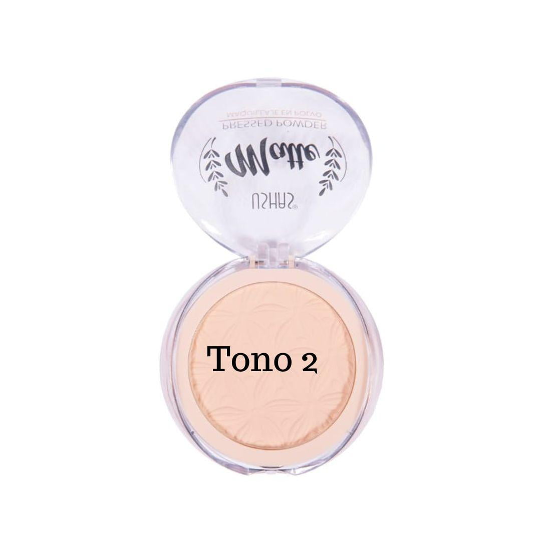 Polvo Compacto Matte Pressed Powder Ushas T02