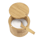 thumbnail image 1 of Salero de bambú premium, salero con tapa giratoria magnética - Salero con cuchara, 1 of 5