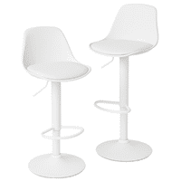 Moboi - Pack 2 Taburetes Eames Base Blanca Para Cocina O Bar Blanco