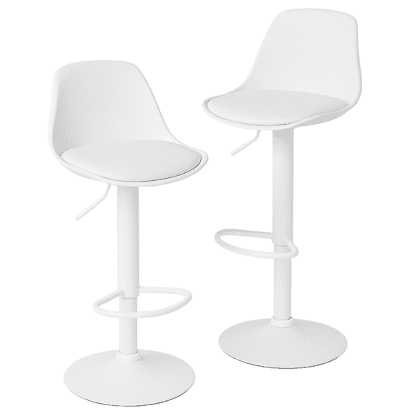 Pack 2 Taburetes Eames Base Blanca para Cocina o Bar Blanco