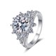 thumbnail image 1 of Moissanite Rings for Women Anillos de Diamante 3Uds Corte Redondo Color D VVS1 Plata Esterlina 925 Moissanita Compromiso Aniversario Promesa Anillos de Boda para Mujer con Certificado, 1 of 9