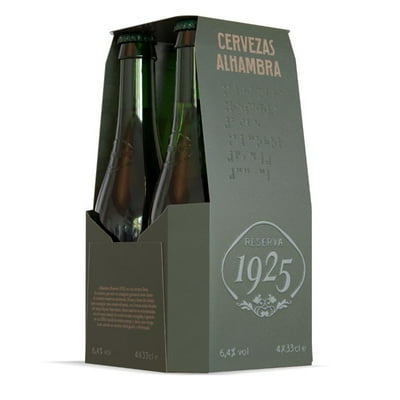 Cerveza Pilsen Reserva 1925 6.4° Pack 4 Botella 330 Ml Alhambra