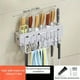 thumbnail image 4 of 1pc Knife Rack, Wall-mounted Knife Holder With Chopsticks Barrel, Multifunctional Carbon Steel Storage Rack, Kitchen Punch-free Rack With Hooks, Kitchen Storage Organization, Kitchen Accessories, 4 of 4