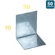 thumbnail image 1 of ANGULO CERCHA/CERCHA 70X70X70 1.5 mm L=70 S/P (50 UNIDADES), 1 of 1