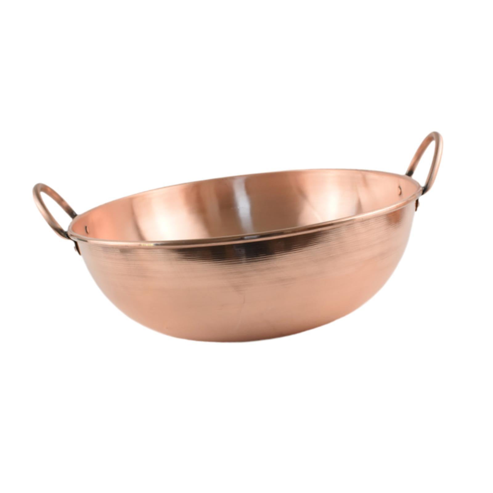 Bothyi - Utensilios De Cocina De Cobre Gruesos Con Asas Dobles, Olla De Cobre Para Picnics, Senderismo, Hogar, 32cm