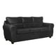 thumbnail image 2 of Sofa Dubai 3 Cuerpos felpa Negro, 2 of 2