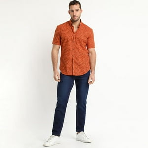 Truval - Camisa Estampada Diseño Mc Naranja Naranja S