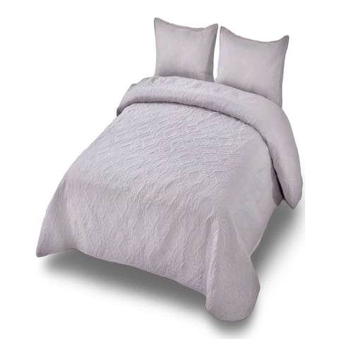 Alonso - Cobertor Colcha De Verano Quilt 2 Plaza Gris