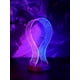 thumbnail image 2 of Soporte para auriculares YuanDian de madera de nogal con luz nocturna LED, 2 of 7