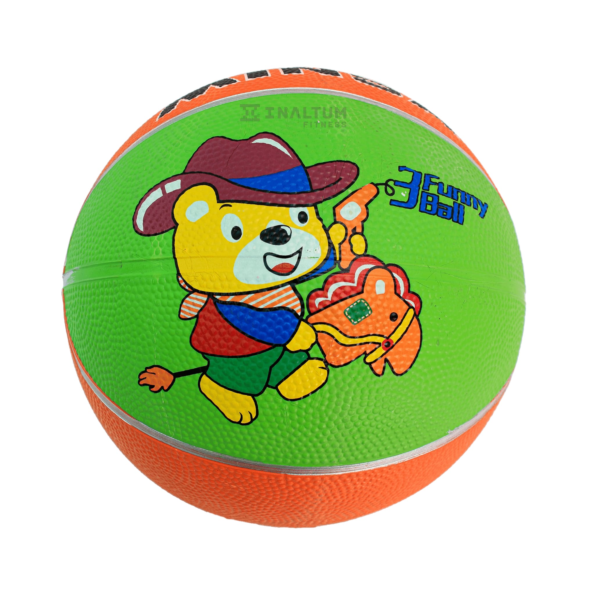 Inaltum Fitness - Balón Basketball Minsa Infantil Niño - Verde / Naranjo