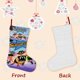 thumbnail image 3 of Supertato Tema: Calcetines de Navidad, fino lino blanco para colgar en escaleras y chimenea, decoración navideña para el hogar, regalo de Navidad. 45cm × 32cm, 3 of 5