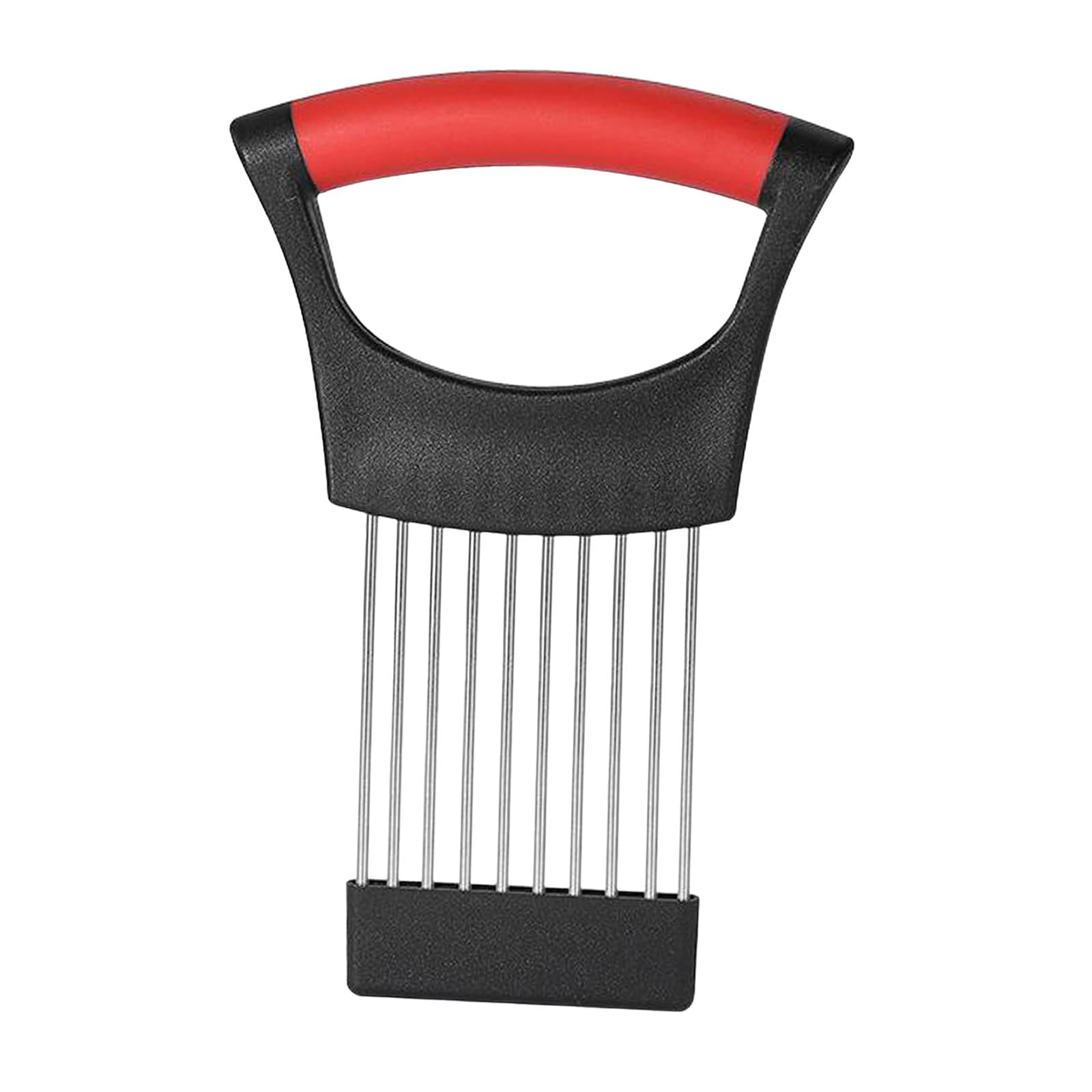 Bothyi - Soporte Para Cortar Cebollas, Cortador Manual De Cebolla Para Huevos, Pepinos, Limón, Negro Y Rojo