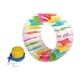 thumbnail image 3 of Rueda inflable para el agua, piscina, anillo de natación, flotador de rodillos colorido para amigos gigantes con bomba de pie para interiores y exteri 100cmx60cm, 3 of 5