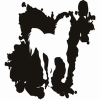 Rienda Libre Graphics - Decomural Shadowed Horse Ws-17459