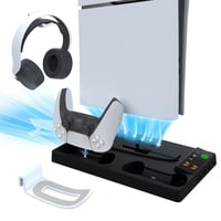 Estación De Enfriamiento Con Base Aaronmei Para Ps5 Slim Disc/Digital Edition Negro