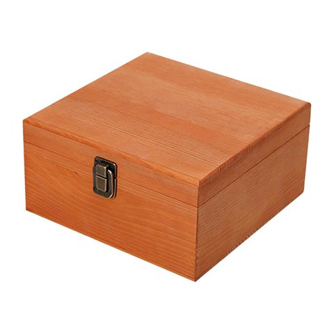 Magideal - Caja Organizadora De Madera Con Cierre Frontal Rústico, Caja Sin Terminar, Caja Portátil Para Guardar Recuerdos, Caja Para El Día De San Valentín, Dec Marrón 195X195X10Cm