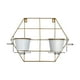 thumbnail image 5 of Macetero Doble De Fierro De Pared Hexagonal Colgante Dorado, 5 of 5