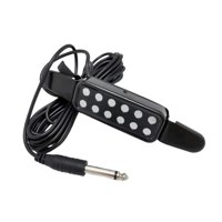 Bothyi - Pastilla De Guitarra Acústica De 12 Agujeros, Regalo Para Músicos, Transductor Eléctrico Plateado