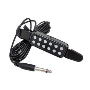 Bothyi - Pastilla De Guitarra Acústica De 12 Agujeros, Regalo Para Músicos, Transductor Eléctrico Plateado