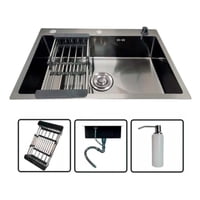 Aspor - Lavaplatos Handsink Sobrecubierta Acero 68X45Cm + Accesorios