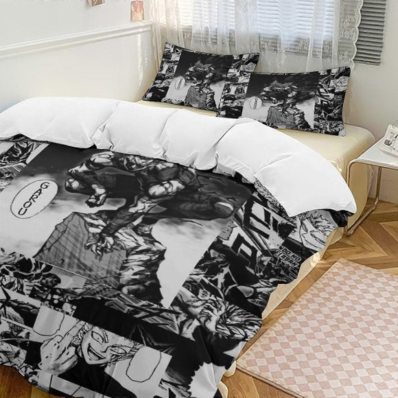 Juego De Cama De 3 Piezas Con Diseño De Anime One punch Man Ligero Y Cómodo
