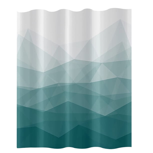 Cortina de ducha de poliéster impermeable con estampado digital de invierno para baño, sencilla y elegante.