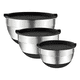thumbnail image 1 of 3 bowls con tapa acero inoxidable antideslizante Negro #2, 1 of 3