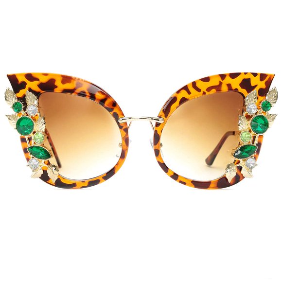 Gafas de sol Slocyclub Butterfly para mujer con strass UV400
