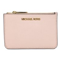 Monedero Michael Kors Jet Set Travel - Monedero Pequeño Con Cremallera Superior Y Soporte Para Identificación Para Mujer En Piel Saffiano (Rubor En Polvo)