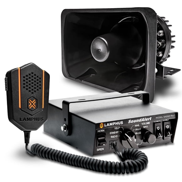 Kit de sirena policial de emergencia LAMPHUS SoundAlert 100W 120-130dB