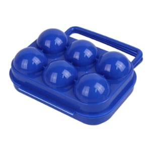 Bothyi - Caja De Almacenamiento De Huevos Con 6 Compartimentos, Dispensador De Huevos, Ideal Para El Hogar, Mochileros Y Senderismo, Color Azul.