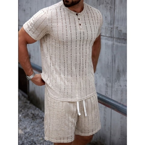 Likeshop - Polera Hombre Manga Corta Tejida Estilo Casual Botones 0262