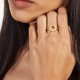 thumbnail image 2 of Anillo Bertha Juliet chapado en oro amarillo de 18k con circonita verde claro, 2 of 4