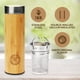 thumbnail image 4 of Botella de té de bambú LeafLife Premium para té a granel, 500 ml, 4 of 9