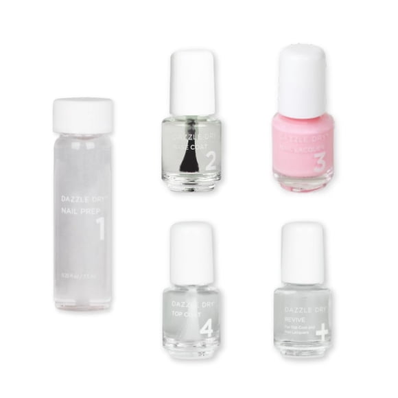 Kit de cuidado de uñas Dazzle Dry Mini, sistema de 4 pasos Yoga Mama Pink