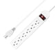 thumbnail image 1 of Regleta De Enchufes De 6 Tomas De Corriente, Enchufe Estadounidense De 1000 W Con Cable De 2 M Para Oficina, Dormitorio Y Negocios., 1 of 1