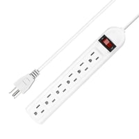 Magideal - Regleta De 6 Tomas De Corriente Con Protección Contra Sobrecargas, Enchufe Estadounidense Esencial, Cable De Extensión Compacto Y Fácil De Usar De 6,6