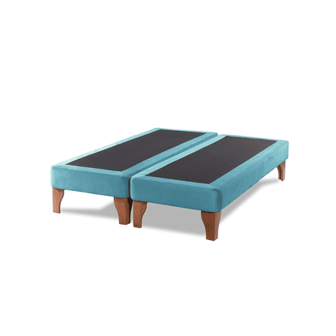 Importclick - Base Dividida Cama Europea King 200X180 Cm Turquesa Felpa