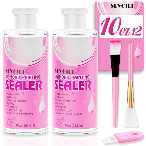 Sellador Sevgili 284 ml - Pack de 2 kits de pintura de diamantes