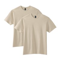 Camiseta Gildan Softstyle Cotton G64000 Sand Para Adulto, Paquete De 2