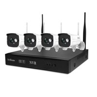 Kit Nvr 4 Cámaras De Seguridad Ip Wifi 1080P 2Mp Sricam Nvs001