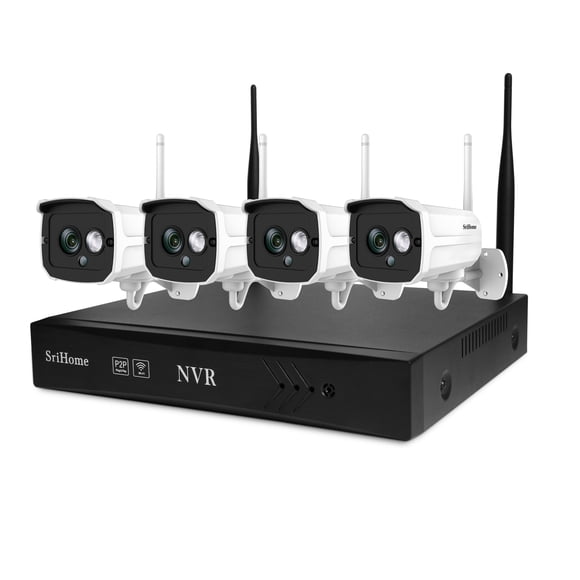 Kit NVR 4 Cámaras de seguridad IP Wifi 1080P 2MP Sricam NVS001