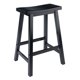 thumbnail image 1 of Taburete Winsome Satori con asiento de sillín, 24 cm, madera negra, 1 of 5