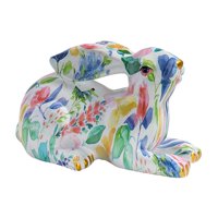 Magideal - Estatua De Conejo Estatuilla De Animal Decoración Moderna De De Pascua Scupture Para Sala De Estar, Decoración De Oficina , Acuarela Mintiendo