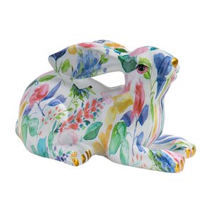 Magideal - Estatua De Conejo Estatuilla De Animal Decoración Moderna De De Pascua Scupture Para Sala De Estar, Decoración De Oficina , Acuarela Mintiendo