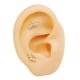 thumbnail image 3 of Aros seguridad Corona Piercing Plata 925 Chapada En Oro 18k, 3 of 3