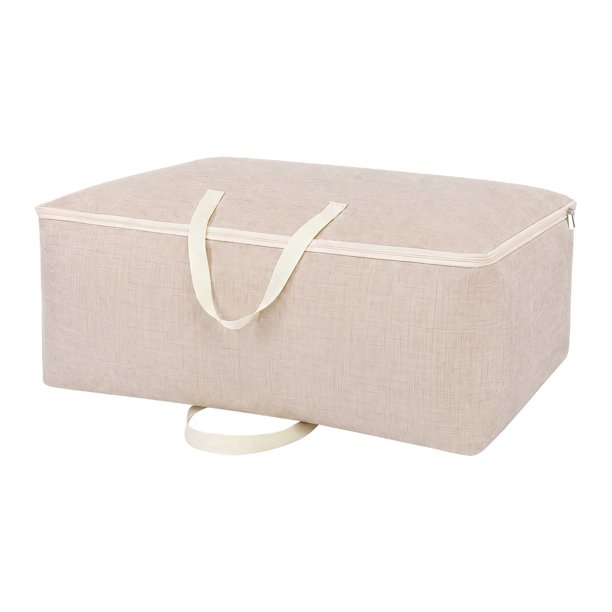 Bolsas de almacenamiento de ropa plegables REGALWOVEN para organizar el dormitorio, ropa, edredón Caqui 27.5*12*19.5in